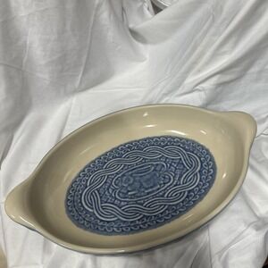 Longaberger Cornflower Blue Oval‎ Baker Rabbit Dish 13.5" Casserole